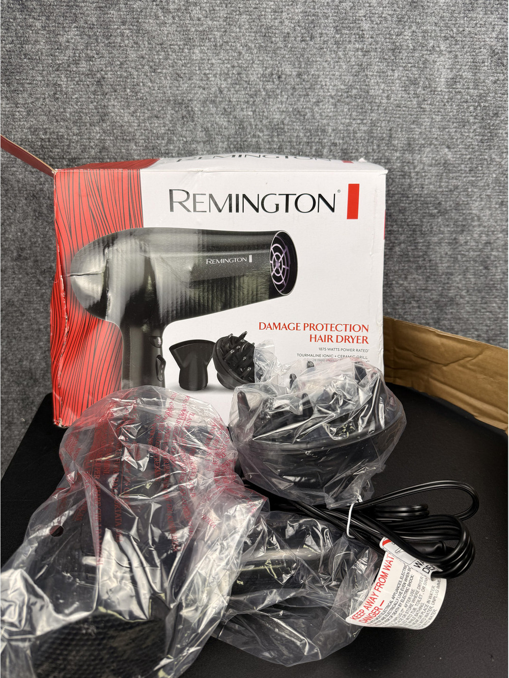Remington Damage Protection Hair Dryer with Diffuser and Noz